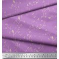 thumbnail image 2 of Soimoi Modal Satin Fabric Branches,Leaves & Bird Printed Craft Fabric by the Yard 42 Inch Wide, 2 of 3