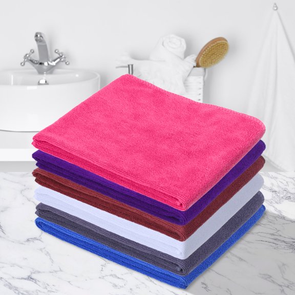 Fridja Super Soft Washcloths Towel Set 6 Pack, Solid Color Highly Absorbent Wash Cloth for Bathroom, Hotel, Spa and Kitchen, Multi-Purpose Hand Towels and Face Cloths 11.8'' x 27.5'', Multicolor