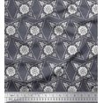 thumbnail image 1 of Soimoi Velvet Fabric Floral Block Fabric Prints by Yard 58 Inch Wide, 1 of 3