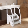 thumbnail image 3 of Zzistar Kids Step Stool with Armrests, Adjustable Non Slip 3 Step Stool, Stepping Standing Stool Helper, White, 3 of 9