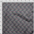 thumbnail image 3 of oneOone Polyester Lycra Fabric Leaves & Floral Block Printed Craft Fabric BTY 56 Inch Wide, 3 of 4