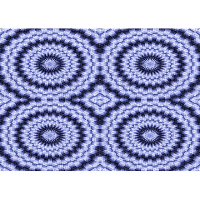 Ahgly Company Machine Washable Indoor Rectangle Transitional Sapphire Blue Area Rugs, 6' x 9'