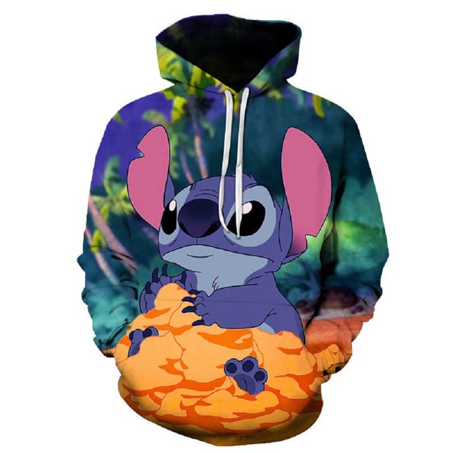 Stich Hoodies Jackets 3D Printed Anime Pullover Hoodie Sweatshirt