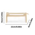 thumbnail image 3 of RXIRUCGD Sac à Stylos Transparent à Double Couche Sac à Stylos Triangulaire Transparent Étudiant Grande Capacité Sac de Rangement à Compartiments Sac de Papeterie, 3 of 5