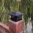 thumbnail image 2 of Solar Post Lights Outdoor Fence Cap Light for Posts Patio Garden Decoration White Lighting Black，Lighting Solar Outdoor Post Cap Lights Light for Fence, 2 of 9