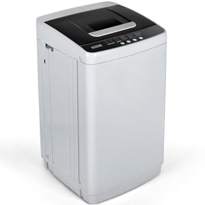 Simzlife 1.04 Cu.ft Portable Washing Machine 8.8LBS with LED Display, Compact Washer for Apartments, Homes, Light Grey