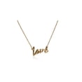 thumbnail image 2 of 14K Yellow Gold Love Script Pendant Necklace With 18" 14K Yellow Gold Chain, 2 of 4
