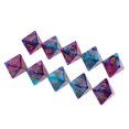 thumbnail image 3 of Milaget 10 Pcs dés Multi-Côtés Polyèdre dés D8 pour Jeu de Table TRPG Bleu Violet, 3 of 9