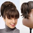 thumbnail image 1 of RKSTN Perruques Cheveux Humains Perruques Synthétiques Queue de Cheval Dégradé Fluide Cheveux Courts Lisses Sans Colle, 1 of 1