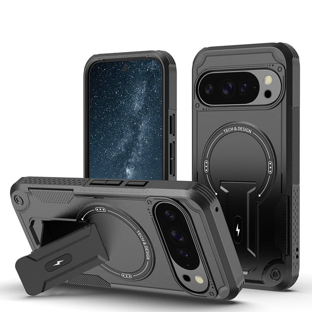 TYJKeJi Case with Kickstand Drop Resistant Shockproof Case For Google Pixel 10 Pro (6.3inch) / Google Pixel 10 (6.3inch)