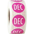 thumbnail image 1 of Hot Pink December Stickers | 0.75" Inch Round | 500 Pack, 1 of 1