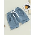 thumbnail image 4 of Gupgi 3 Pack Toddler Boy Shorts Set, Solid Loose Drawstring Shorts Kids Sports Short Pants, 4 of 8
