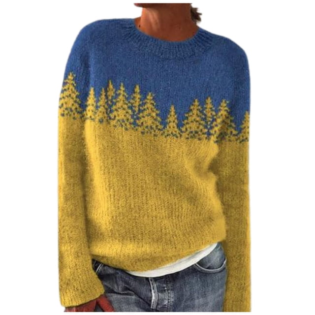 Chandails pour Femmes Hiver Automne Chandails Mignons Décontractés Amples à Manches Longues Pulls pour Femmes Hauts en Tricot