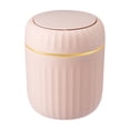 thumbnail image 2 of ZTTD Mini Desktop Trash Can, Press-Type Countertop Wastebasket with Lid, Small Plastic Garbage Can for Bathroom Bedroom Living Room Dressing Table(Pink), 2 of 9