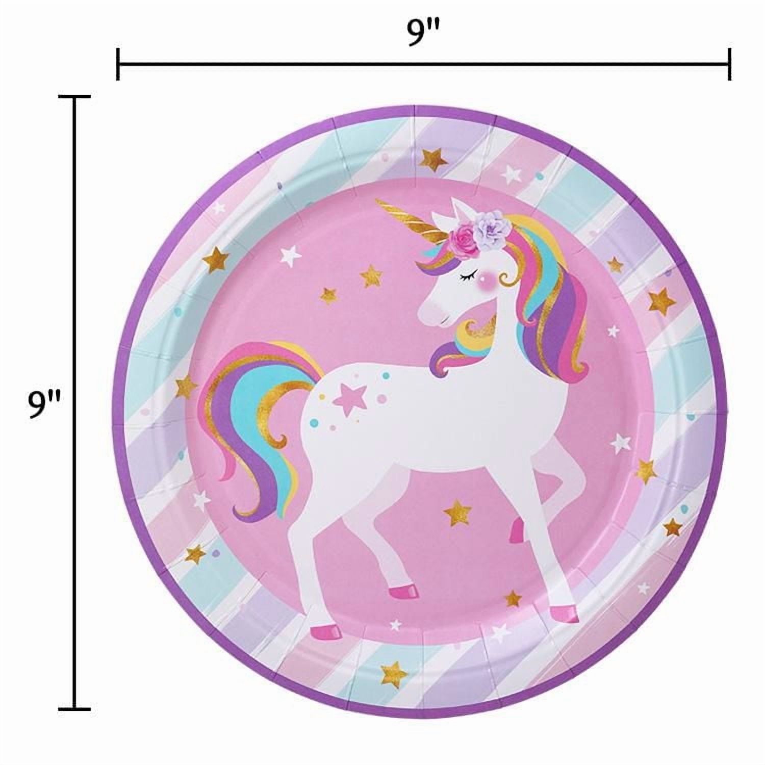 Assiettes en carton Licorne 9"