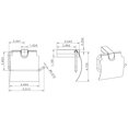 thumbnail image 3 of 5.67-in. W Rectangle Stainless Steel Toilet Paper Roll Holder In Chrome Color AI-3051, 3 of 3