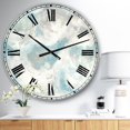 thumbnail image 3 of Designart 'Pale Blue Shade IV' Coastal wall clock, 3 of 4