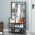 thumbnail image 3 of HSH001 - Coat Rack Flooring Standing-3 Tiers 60 x 28 x 140cm, 3 of 3