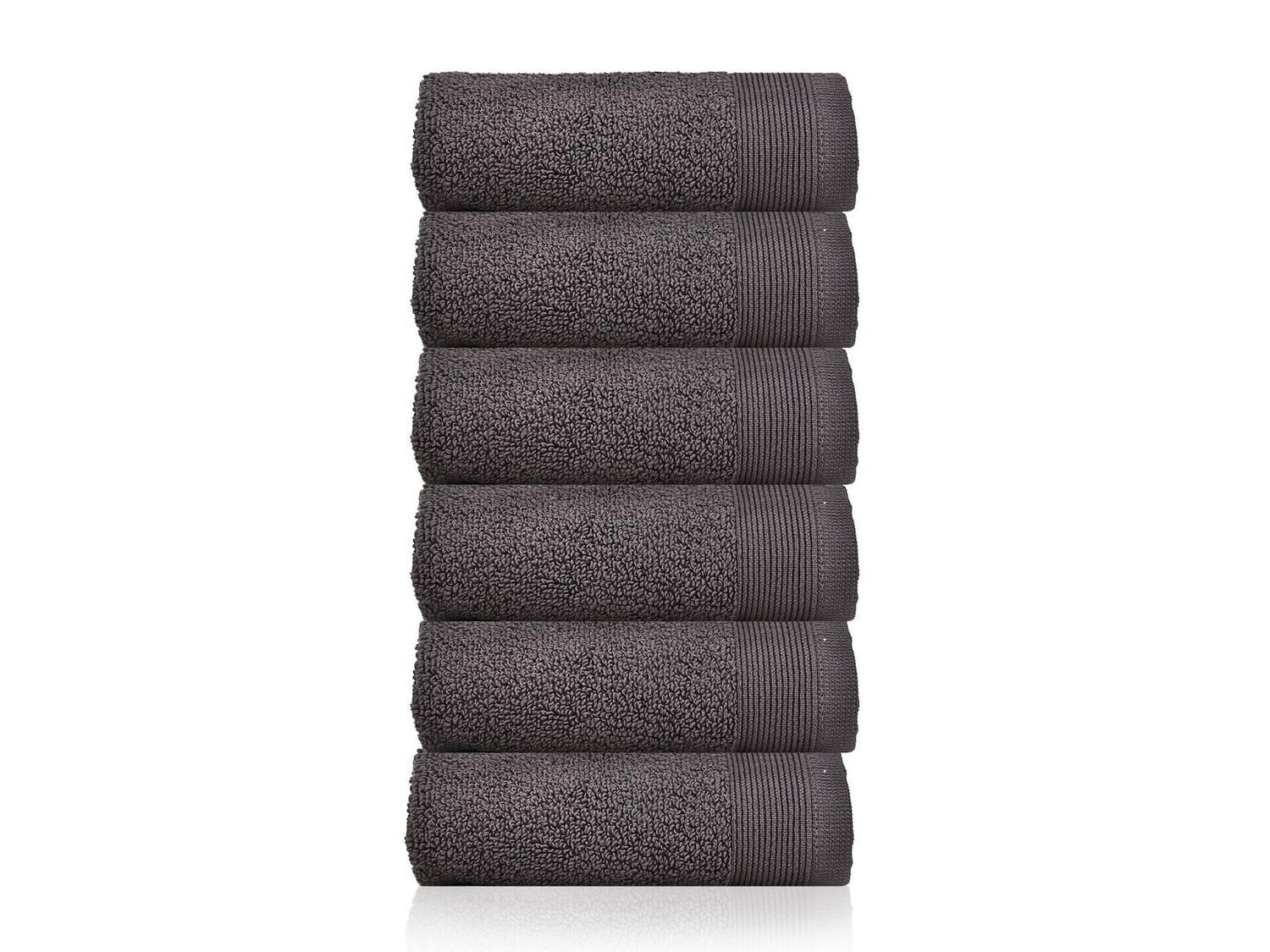 Ensemble de serviettes pour le visage en coton 6 pièces 600 GSM zéro torsion Camelot