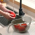 thumbnail image 4 of Multifunctional Basket - 2024 New Fruit Cleaning Bowl Kitchen Sink Food Collector Drainer Fruit Rinseer Vegetable Cleaning Strainer Bowl On Sink Colander, 4 of 4