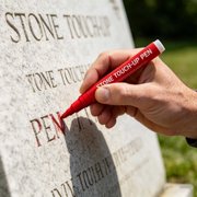BUTASY Permanent Marker Pens, Qickly Dry Gravestone Paint Pen for Drawing Writing on Gravestones Tombstone, Fine Point Labeling Pen for Outdoor