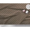 thumbnail image 3 of Soimoi Brown Silk Fabric Square Geometric Fabric Prints By Yard 42 Inch Wide, 3 of 3