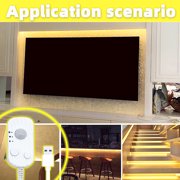 Strip Lights Infrared Motion Sensor Flexible 2W 3500K/6500K LED Tape Ribbon Lamp Festival Party Trimmable Screen Lighting Warm Light 4M