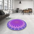 thumbnail image 4 of Ahgly Tapis Rectangulaire Lavable en Machine Intérieur Transitionnel Violet, 2 Pieds x 5 Pieds, 4 of 7