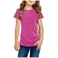 thumbnail image 1 of TZEWGL Cute Shirt For Infnat Knot Tunic Button Short Sleeve Round Neck Top For Girls Boys size 6-7T, 1 of 6
