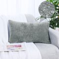 thumbnail image 1 of PiccoCasa Soft Water Repellent Throw Pillow Covers Light Gray 12x20 Inch, 1 of 7