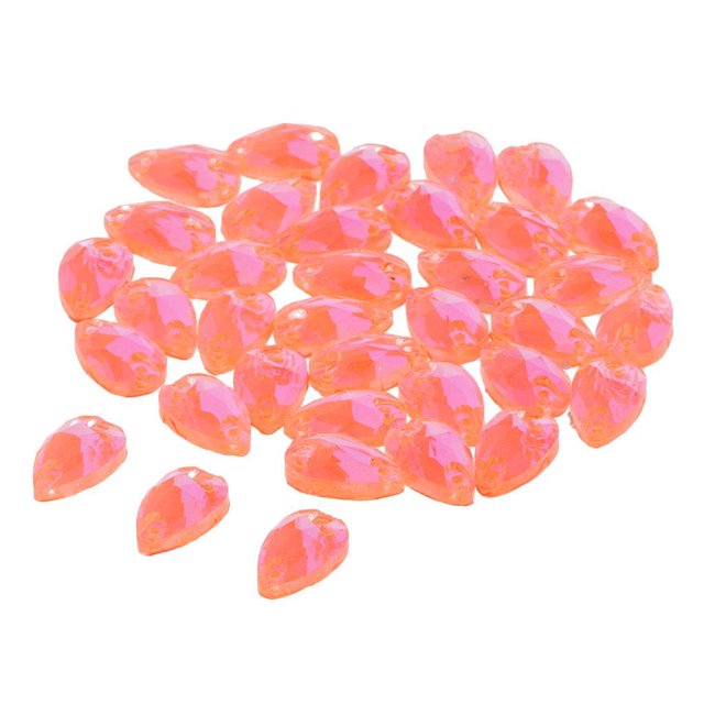 lionlar 36 Pcs Forme Goutte Cristal à Coudre Strass Plat pour Vêtements Robe Artisanat Orange