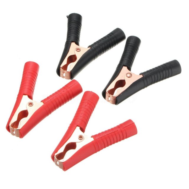 4pcs 100A Electrical Crocodile Alligator Clips Car Battery Insulated Test Lead
