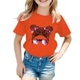 thumbnail image 1 of WEIYLL T-Shirts pour Fille Imprimé Mignon Col Rond Manches Courtes Été Décontracté Tee-Shirt Enfant pour 11-12 Ans, 1 of 5