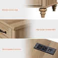 thumbnail image 3 of WAMPAT Table d'Extrémité avec Station de Recharge, Table d'Appoint en Bois avec Tiroir et Armoire de Rangement, Table de Nuit Moderne avec Prises de Courant et Ports USB pour Salon et Chambre, Chêne, 3 of 9