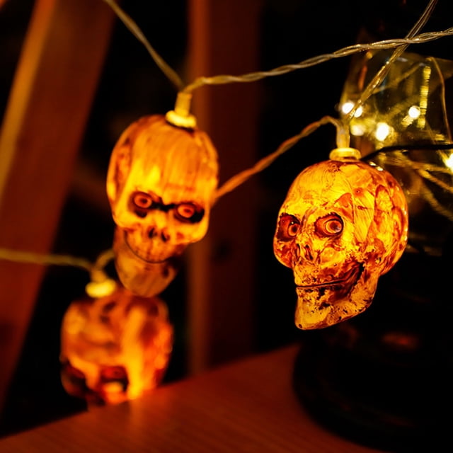 EGNMCR Outdoor Lights Patio Lights Halloween Garden Party Decorative Lights Battery Box String Lights lantern string