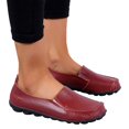 thumbnail image 4 of B91xZ Mocassin Tricoté pour Femmes Confortable Bout Rond Fermé Ballerines Chaussures de Soirée Décontractées Formelles Mariage Danse, Vin 9, 4 of 5