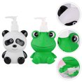 thumbnail image 3 of 500ml Cartoon Soap Dispenser With Pump, Frog Panda Shape Refillable Lotion Pump Bottle For Bathroom Kitchen School Office 2 Pack, 3 of 9