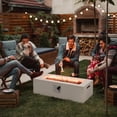 thumbnail image 2 of Costway 42" Terrazzo Fire Pit Table 50,000 BTU Rectangle Propane Fire Pit with PVC Cover, 2 of 10
