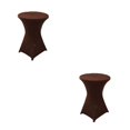thumbnail image 3 of Wweixi Versatile Elastic Cocktail Table Set Fitting For Any Occasion Environmentally Friendly Polyester light brown 2Set, 3 of 6