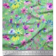 thumbnail image 1 of Soimoi Velvet Fabric Flower Watercolor Print Sewing Fabric Yard 58 Inch Wide, 1 of 3