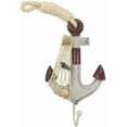 thumbnail image 1 of Hampton Nautical 7" Anchor Decoration Wooden Rustic Decorative Red & White Anchor with Hook, 1 of 5