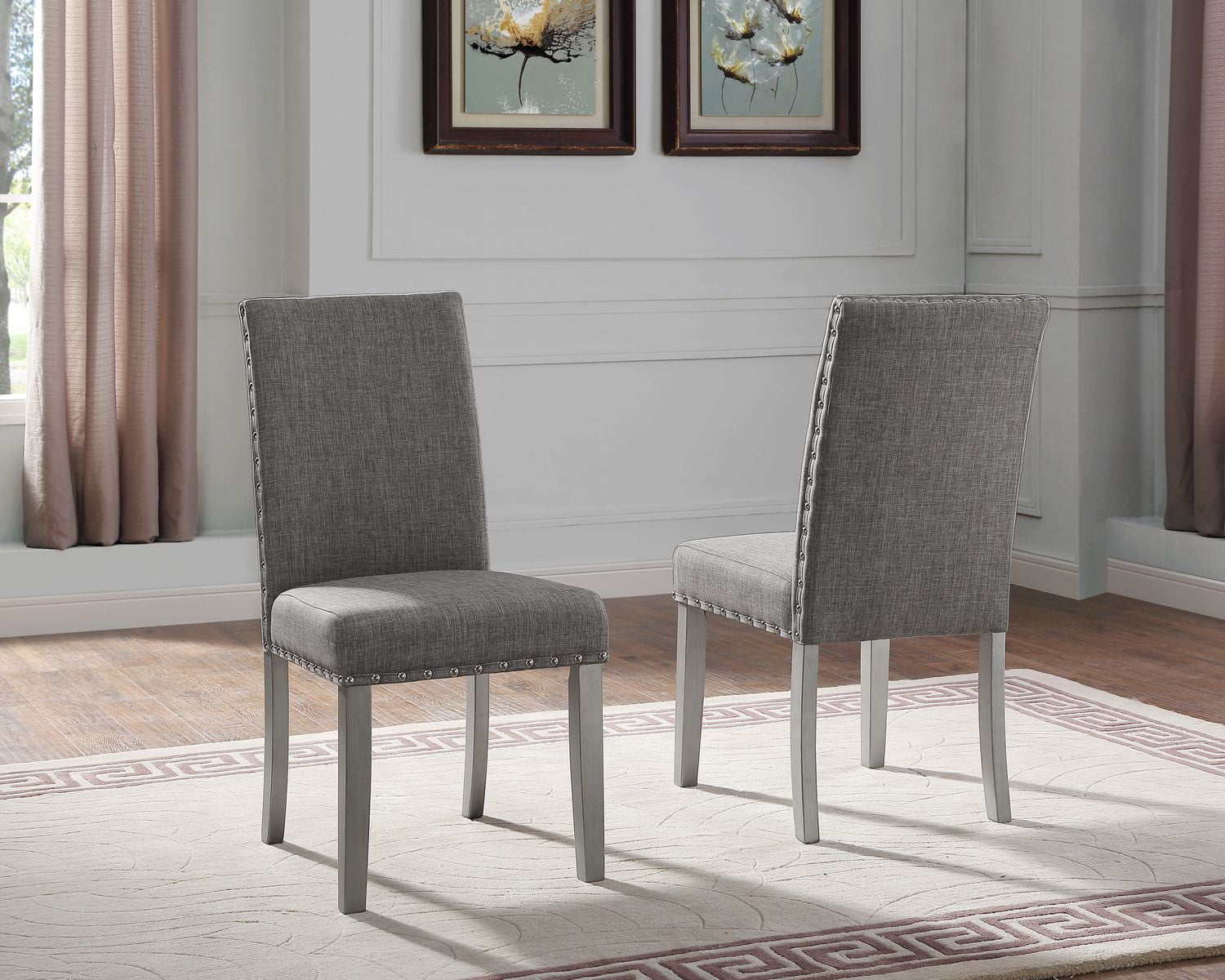 Ensemble Salle à Manger Bella, 5 pièces, , Argent/Gris