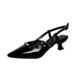 thumbnail image 1 of RXMEKW Pointed-Toe High Heels for Women with Ankle Strap and Low Block Heel, Patent Leather Dress Pumps for Work, Party, and Date Night in Extended Sizes, 1 of 9