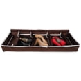 thumbnail image 1 of Large Shoe Organizer, PVC Cover Adjustable Dividers Design Underbed Visible Shoe Storage Box Bin for Women and Men, 1 of 8