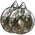 thumbnail image 2 of 2Pcs 24/30inch Wreath Storage Bag PVC Transparent Christmas Wreath Storage Container Dual Zip Large Capacity Wreath Storage Bag Portable Dust Proof Wreath Container for Wreath Garland, 2 of 6