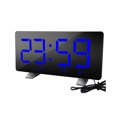thumbnail image 2 of EGNMCR LED Radio Digital Alarm Clock Creative Snooze Electronic Clock Dual Alarm Configuration FM Radio FM 7-inch Large Screen Display USB Charging Digital Clock, Gift, 2 of 9