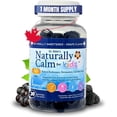 thumbnail image 1 of Naturally Calm Gummies for Kids – Magnesium Glycinate, Chamomile, & Linden Extract – Multivitamins that Promote Well-Being, Balance, & Overall Health – 30 Chewable Gummies – Grape Flavored – Rhoziva, 1 of 8