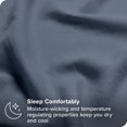 thumbnail image 2 of Bare Home Ensemble de Draps en Lin - Poche Profonde - Respirant - 4 Pcs - Grand Lit, Indigo, 2 of 6