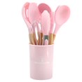 thumbnail image 1 of Rbaofujie Kitchen Utensil Set Cooking Non-Stick Pan Storage Bucket Wooden Handle Kitchenware 12-Piece Kitchenware Set Kitchen Utensil Set, 1 of 1