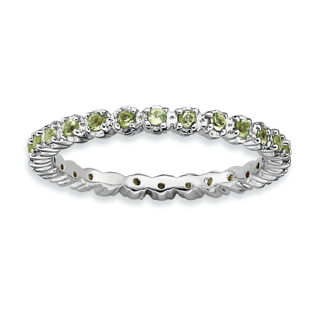 Bague Péridot en Argent Sterling Stackable Expressions Taille 5